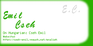 emil cseh business card